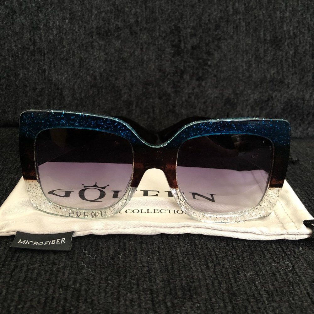 WOMEN FASHION CLEAR SHIMMER SUNGLASSES